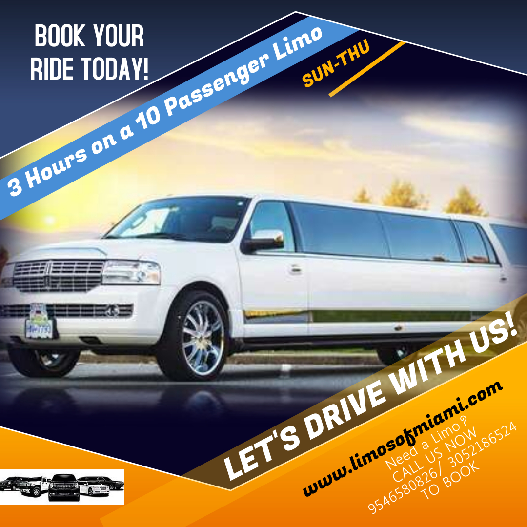 Moderate Luxury Limo Service with Limos of Miami's Miami Limo Service